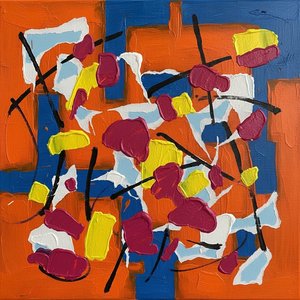 Chromatic Tension: An Orchestration Of Geometric Order And Spontaneous Pigment Collision — Christian Noiret