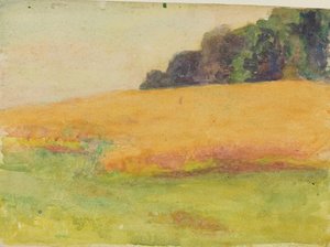 Landscape With Orange Field — Thomas P Anshutz