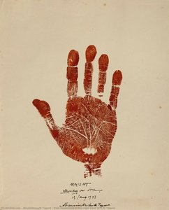 Palm Impression Of The Right Hand Of A.n. Tagore — Abanindranath Tagore