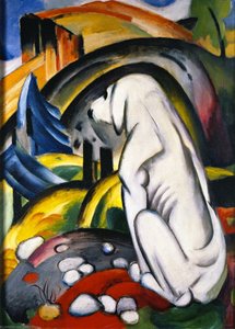 The White Dog (also Known As Dog In Front Of The World) — Franz Marc