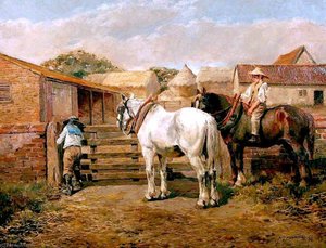 The Farmyard — Sir Alfred James Munnings