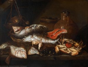 Still Life With Fish (17th Century) (71.4 X 92.4) (philadelphia Museum Of Art) — Abraham Hendricksz. Van Beyeren