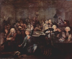 Rake's Progress' The Gaming House — William Hogarth