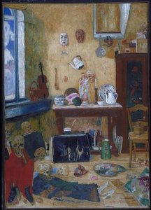 Skeletons Dans L'atelier — James Ensor