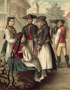 German Costume Wurtemberg Betzingen — Albert Kretschmer
