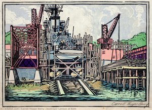 Destroyer Lamson At Bath — Carroll Thayer Berry
