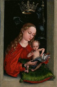 Madonna And Child In A Window — Martin Schongauer