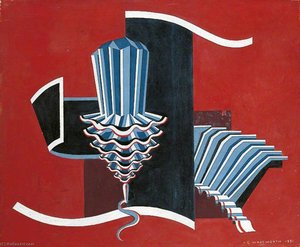 Composition On A Red Ground — Edward Alexander Wadsworth