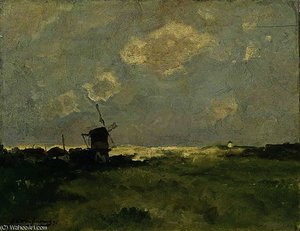A Windmill In The Dunes — Jan Weissenbruch