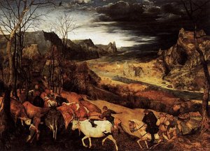 The Return Of The Herd (november) — Pieter Bruegel The Elder