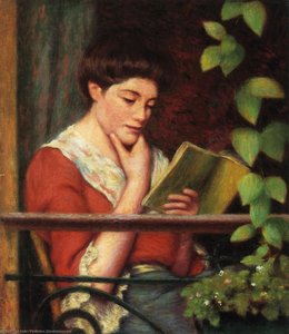Reading By A Window (also Known As Woman On A Balcony) — Federico Zandomeneghi