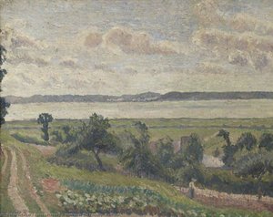 Widok Nad Estuarią, Harflur — Lucjan Pissarro