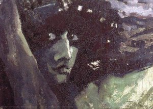Head Of Demon With Mountains — Mihail Vrubel