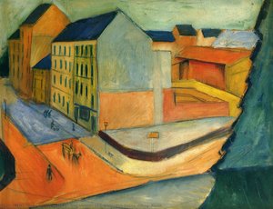 Our Street With Horse Riding, Bonn — August Macke