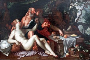 Lot And His Daughters — Joachim Anthonisz Wtewael