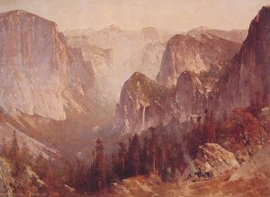 Encampment Surrounded By Mountains — Thomas Hill