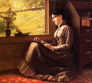 Woman Seated At Window — John George Brown