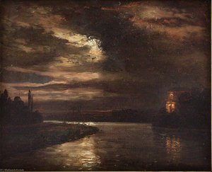 Moonlight Over Elbe — Hans Dahl