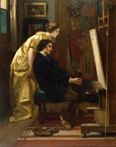 The Painter And His Model — Alfred Stevens