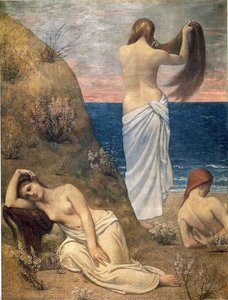 Young Girls At Seaside — Puvis De Chavannes