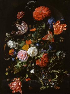 Flowers In A Glass Vase — Jan Davidszoon De Heem