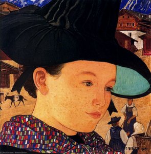 Maiden With Hat — Ernest Biéler