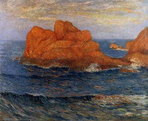 The Red Rocks At Belle Ile — Maxime Emile Louis Maufra