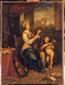 Sainte Cécile Chantant Les Louanges Du Seigneur — Pierre Mignard