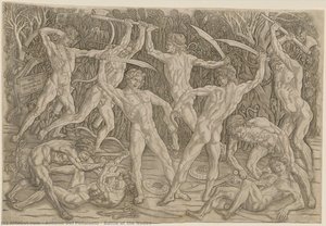 La Batalla De Los Desnudos — Antonio Del Pollaiuolo