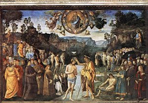 El Bautismo De Cristo — Pietro Perugino