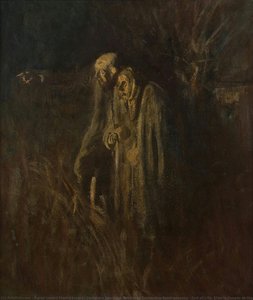 End Of Life. Elderly Couple At Night — László Mednyánszky