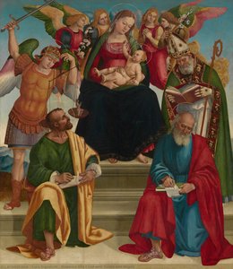 Madonna And Child With Saints And Angels — Luca Signorelli