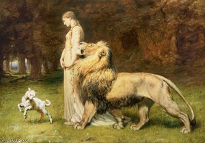 Una And The Lion — Briton Rivière
