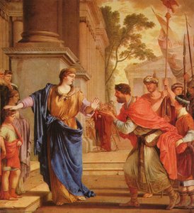 Cornelia Refusses The Crown Of The Ptolomai — Laurent De La Hyre