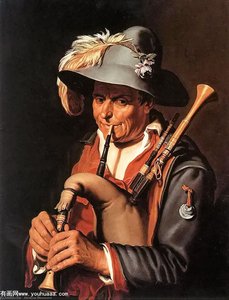 The Bagpiper — Abraham Bloemaert