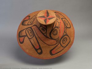 Haida Basketry Hat — K'woiyeng, Yahgujanaas, S'itkwuns