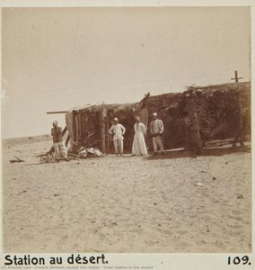 Train Station In The Desert — Fredrik Wilhelm Gustaf Von Geijer