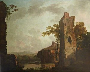 Landscape With A Ruined Tower — George Barret Yaşlı