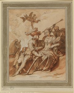 La Muerte Y Los Amantes — Abraham Bloemaert