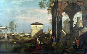A Caprice Landscape With Ruins — Bernardo Bellotto