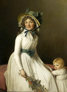 Retrato De La Señora Emilie Seriziat Y Su Hijo — Jacques-louis David