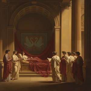 The Sovereign's Reverie: An Eternal Twilight In Ochre And Crimson — Marc Duvallier