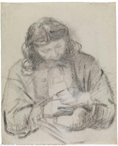 Uomo Seduto A Mezzo Corpo Al Lavoro — Rembrandt Van Rijn