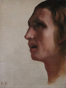 Tete D-homme De Profil — Hippolyte Flandrin