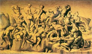 Der Kampf Von Cascina (zentrale Darstellung) — Michelangelo Buonarroti