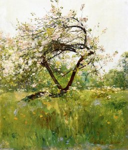 Peach Blossoms - Villiers-le-bel — Frederick Childe Hassam