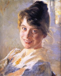 Portrait Of The Artist's Wife Marie — Peder Severin Kroyer