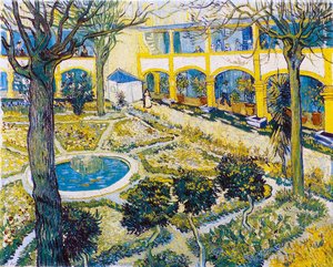 El Patio Del Hospital De Arlés — Vincent Willem Van Gogh