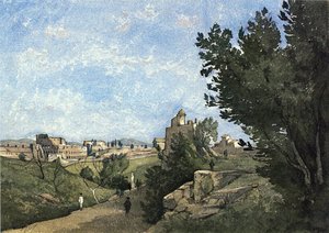 View Of Villa D'este — Henri-joseph Harpignies