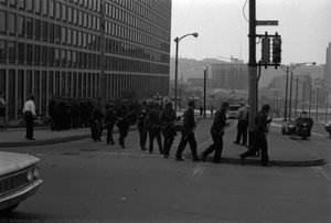 Police Move Across Street During Pittsburgh Peace March — Charles Martin Hardie